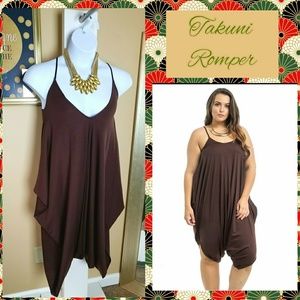 TAKUNI Brown Harem Rhomper One Size Fits All NEW